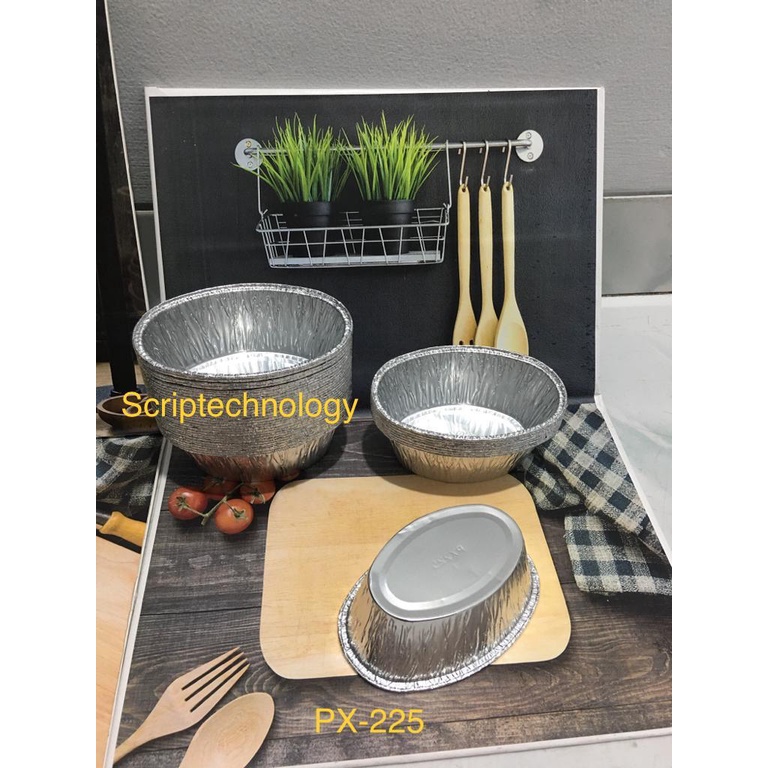 Aluminium Foil Tray PX-225 Wadah Panggang Aluminium  Oval CUP PX225