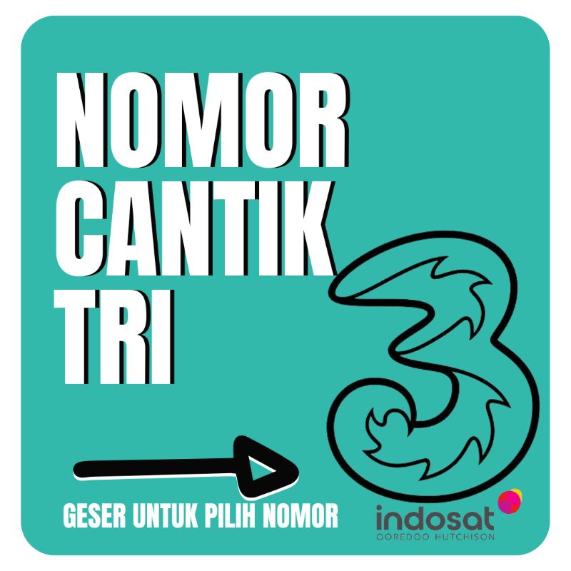 Nomor Cantik Tri Kartu TRI Bonus Kuota 5 GB Three