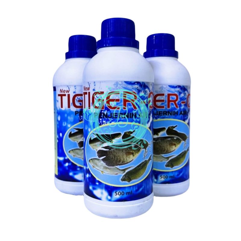 Tiger O2 500 ML Larutan Penjernih Air Kolam Tambak Ikan Otsuda Japan 500ml