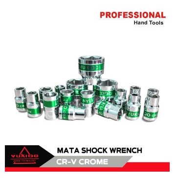 MATA SOCK + GAGANG CHROME  Sherlock 1/2 Inch Kunci sok Shock 8 9 10 12 13 14 17 19 21 22 24 27mm 6 PT/ Mata Sok/ Sock Original