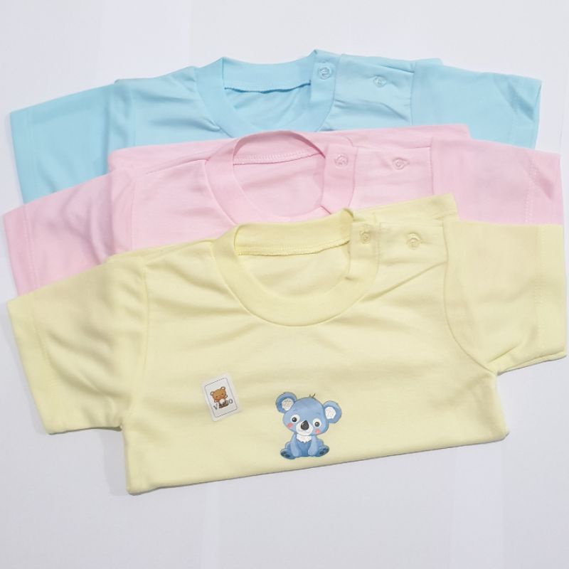 Baju Kaos Bayi Polos Lengan Pendek