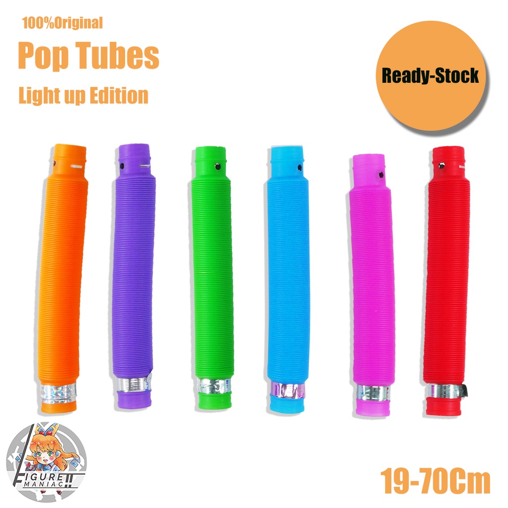 Figure Maniac - Pop Tubes Light Up Edition Glow Pipa Nyala Anak Premium Import