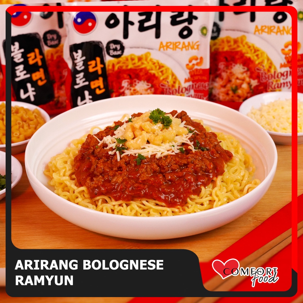 [HALAL] NEW Arirang Bolognese Ramyun Noodle With Macaroni 140gr Mie Instan