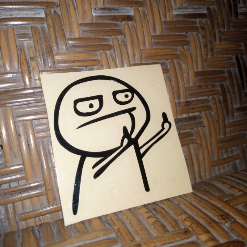 

STICKER STIKER MIDDLE FINGER FUCEK MEME GOKIL