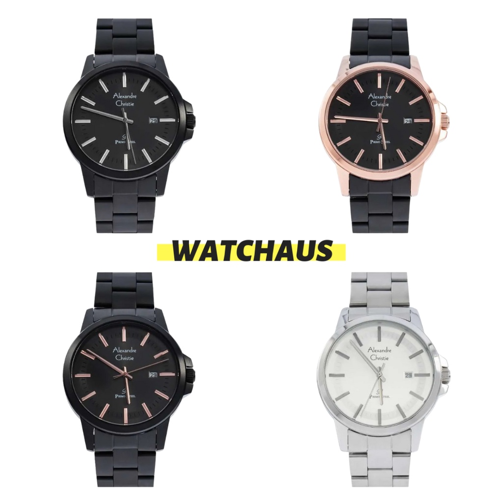 JAM TANGAN PRIA ALEXANDRE CHRISTIE AC1034 AC 1034 MDB ANALOG STAINLESS STRAP