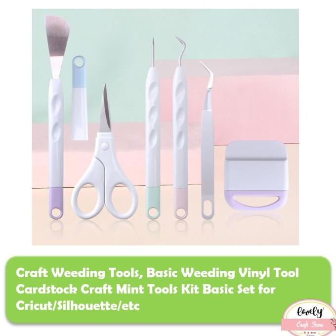 

Craft Basic Weeding Vinyl Tool Set Mint Series for Cricut, Silhoutte