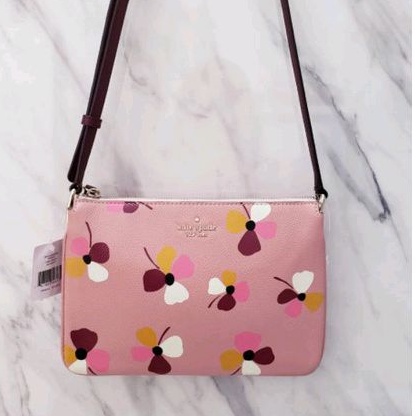 Tas original KS Jackson dusk buds triple gusset crossbody pink multi 25x17x3 cm