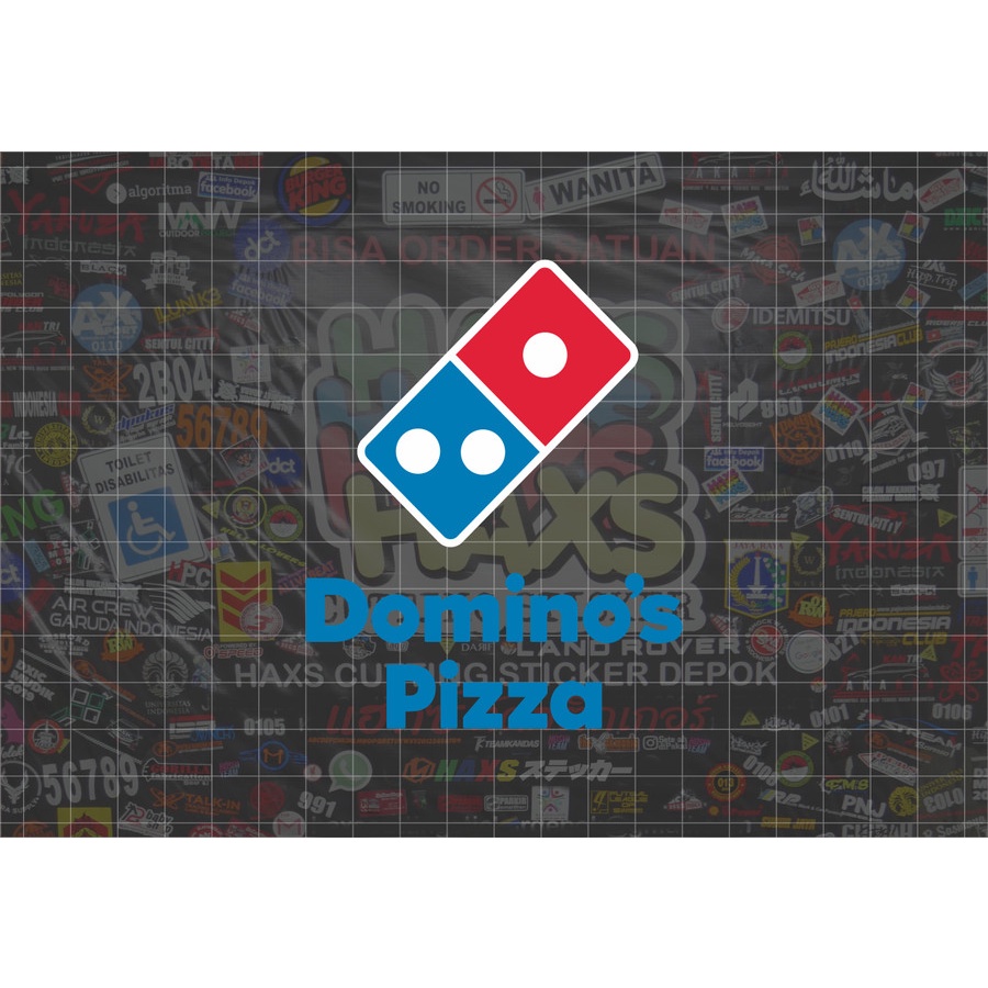 Cutting Sticker Dominos Pizza Ukuran 8 Cm Untuk Motor Mobil