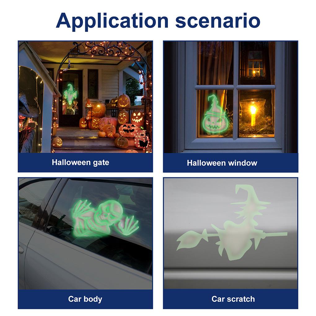 Stiker Dinding Decal Desain Halloween Model Luminous Untuk Dekorasi Bar Restoran (house2020)