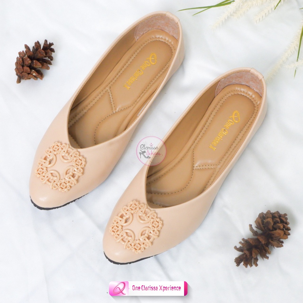 Clarisse LADONIA Flatshoes Sepatu Flat Wanita Kuliah SOL KARET