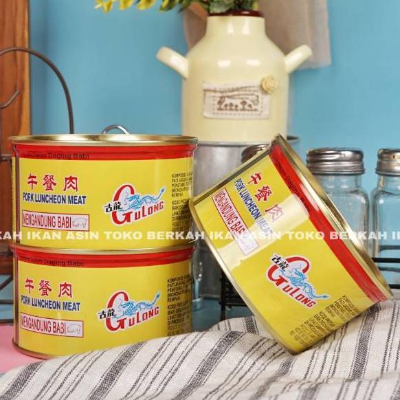 

Order--GULONG Pork Luncheon Meat 397gr / Daging Maling Gu Long