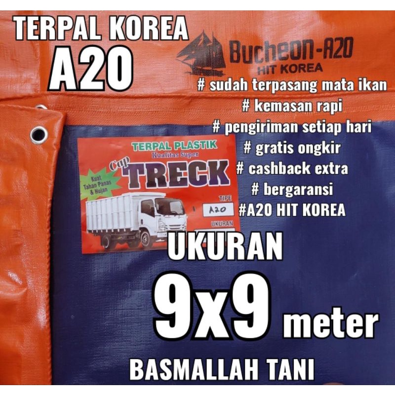 Terpal Korea A20 Ukuran 9x9 meter cap TRECK