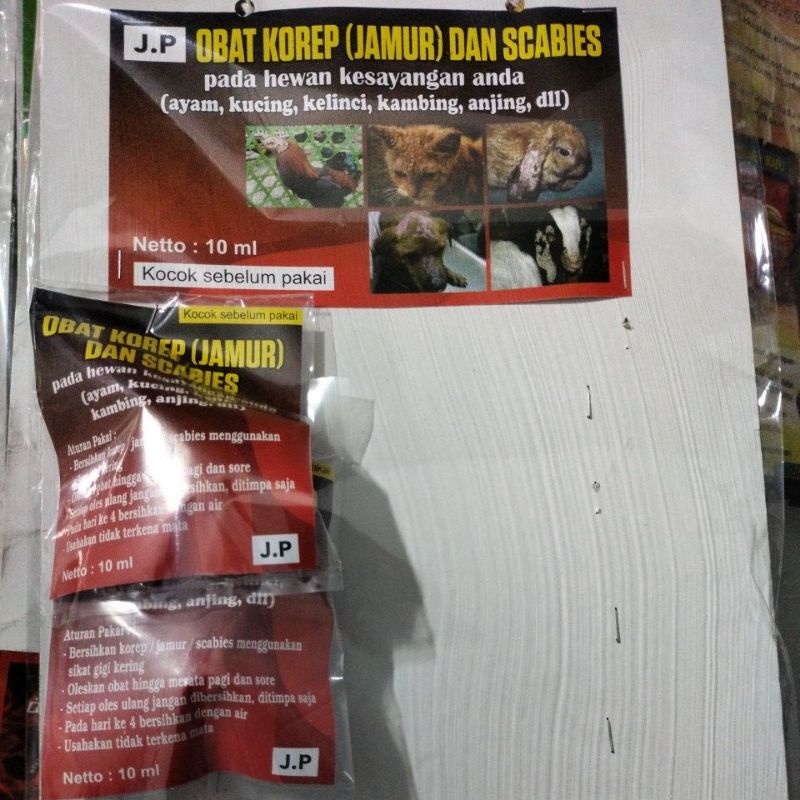 OBAT KOREP (JAMUR) DAN SCABIES (AYAM. KUCING.KELINCI. KAMBING )