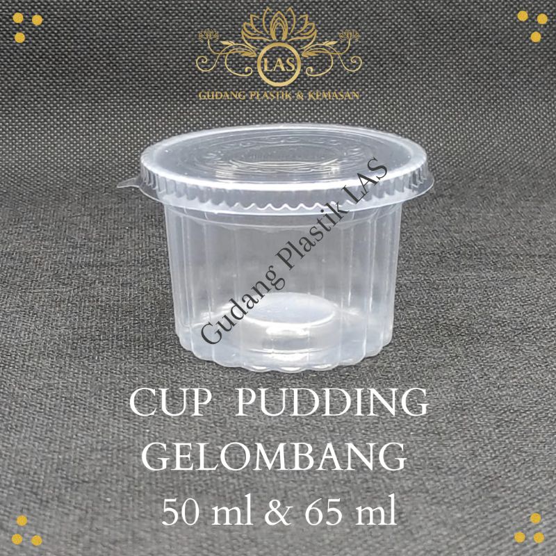 Cup Pudding Gelombang 65ml/ Cup Pudding Unik Lucu