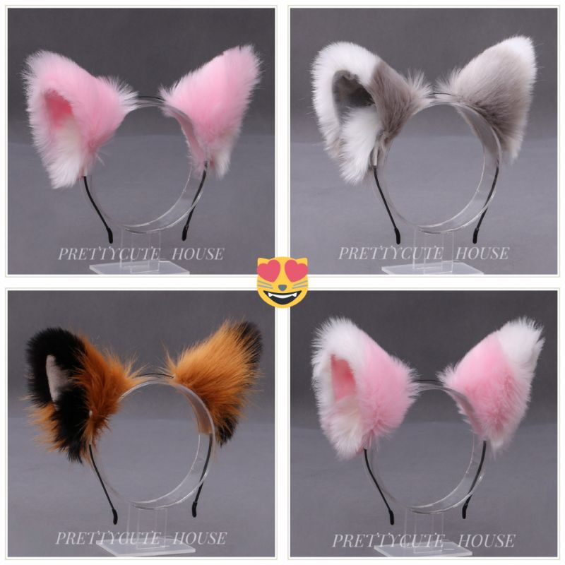 (SUPER PREMIUM) BANDO KUCING NEKOMIMI JUMBO / BANDO KUCING COSPLAY TIKTOK / BANDO KUCING LONCENG BULU