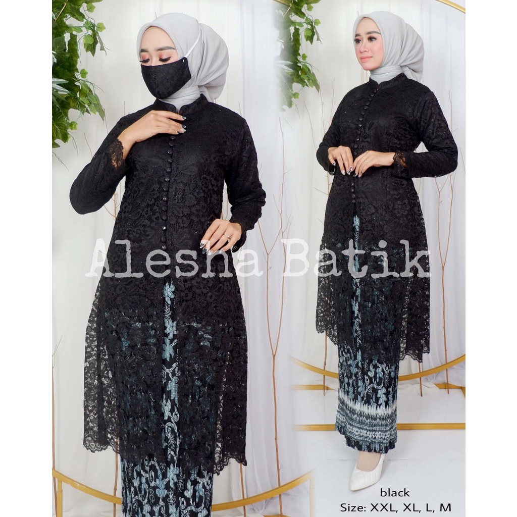 GRAND DESAIN KEBAYA TUNIK BROKAT MODERN/NEW MODEL TUNIK FASHION/BUSUY FRIENDLY/TUNIK FULL KANCING DE