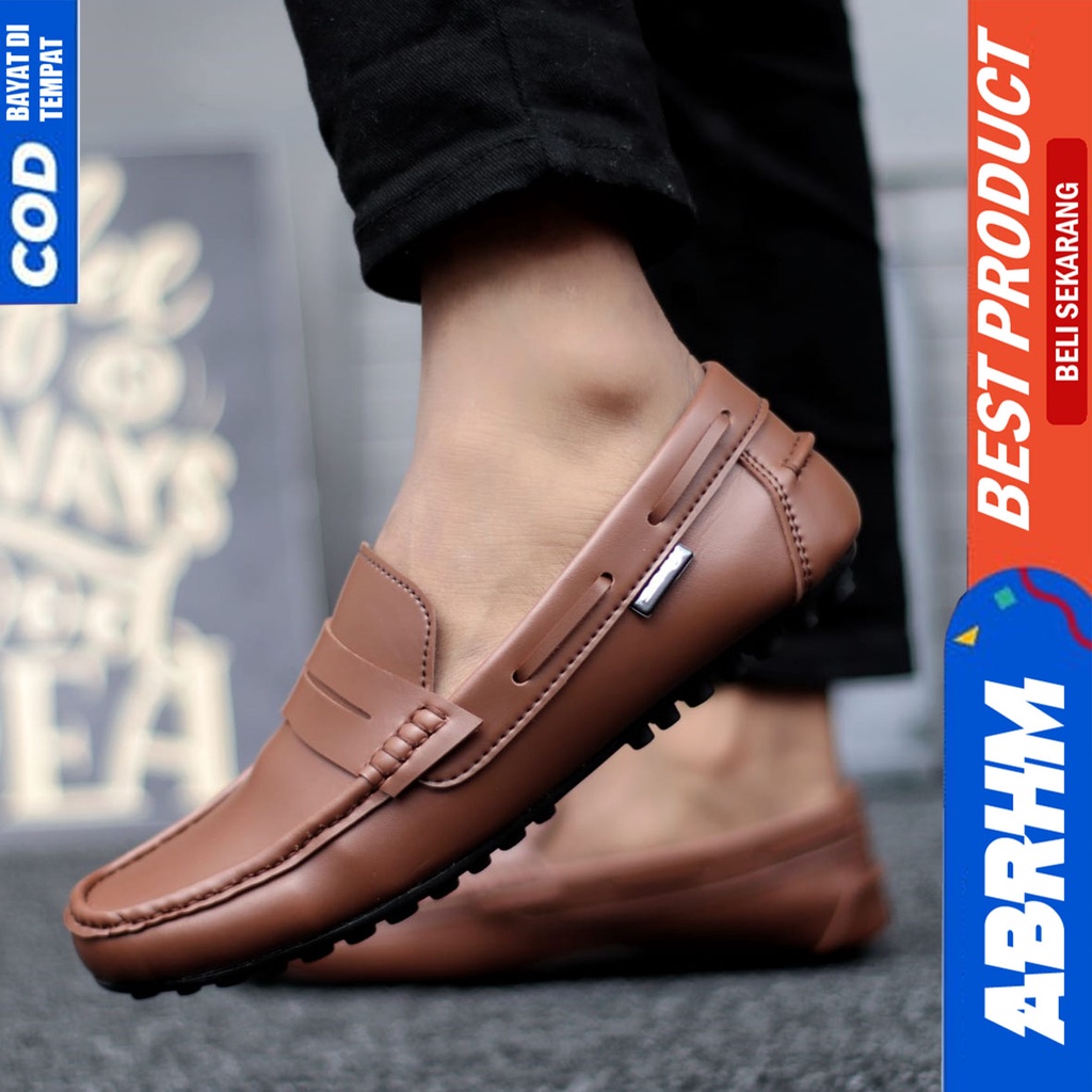 Sepatu Pantofel Formal Kerja Kantor Hitam Pria Original Abrhm Verona