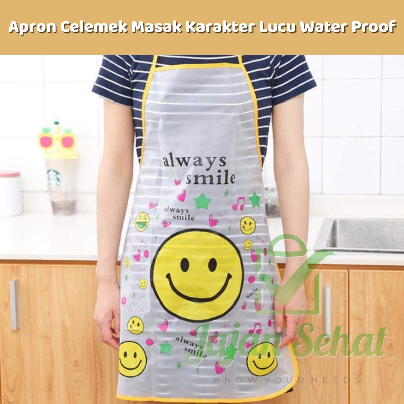 Apron Celemek Masak Karakter Lucu Water Proof