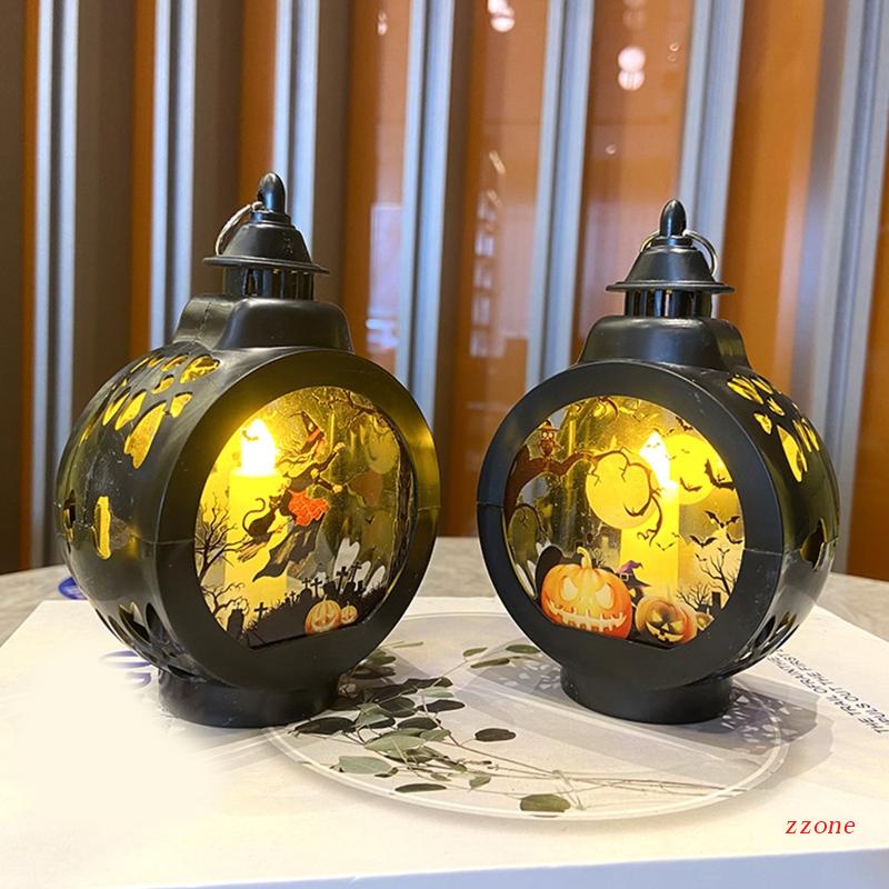 Zzz Lampu Lentera Gantung Bentuk Kastil / Labu Gaya Vintage Untuk Dekorasi Halloween