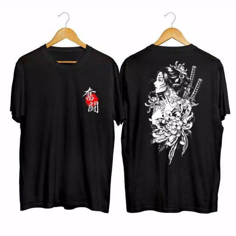 BISA CODBISA COD BAJU KAOS TOKYO GEISHA KONDE /SAMURAI JEPANG/ BAJU DISTRO VIRAL/ BAJU KAO KEREN