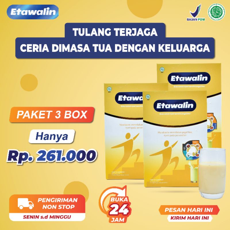 Etawalin Susu Sendi dan Asam Urat Official Paket 3 Box