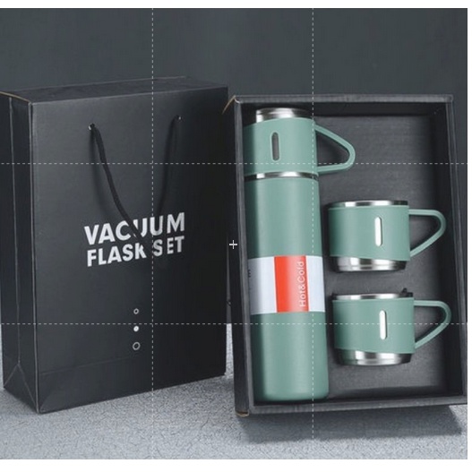 TERMOS VACCUM SET, CANGKIR 3 UK.500 ML