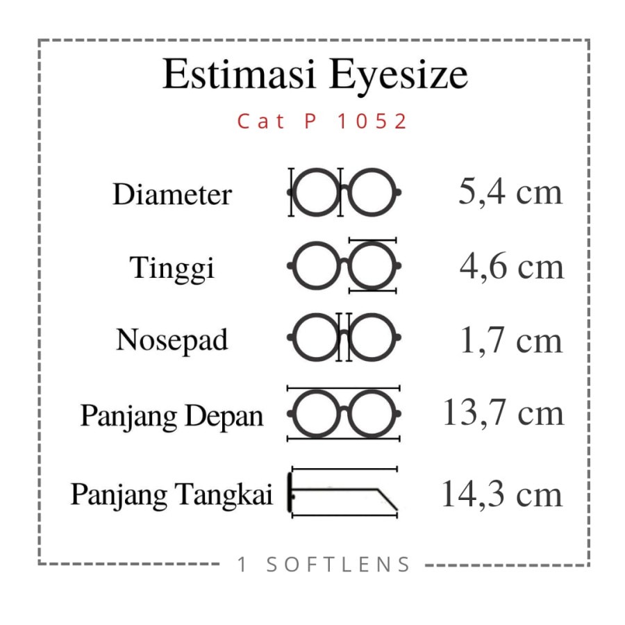 PAKET KACAMATA FRAME + LENSA TYPE 1052