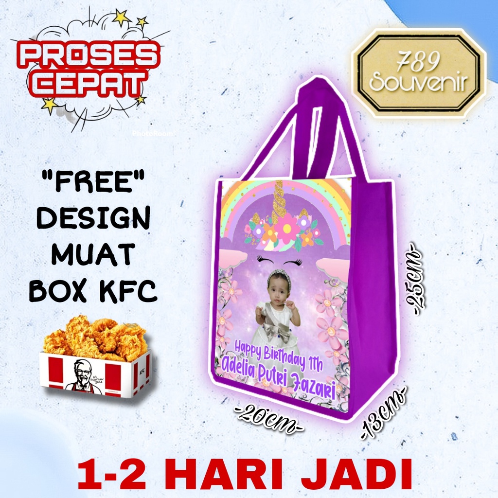 

Tas Souvenir ulang tahun goodie bag gratis desain dan foto