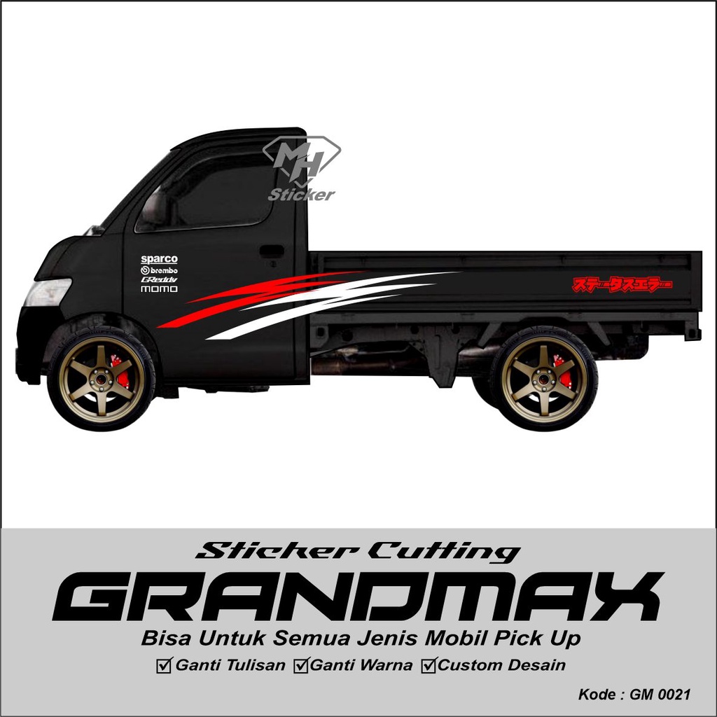 Sticker Cutting Stiker Mobil Pick Up Grand Max Carry Futura Apv Desain Terbaru