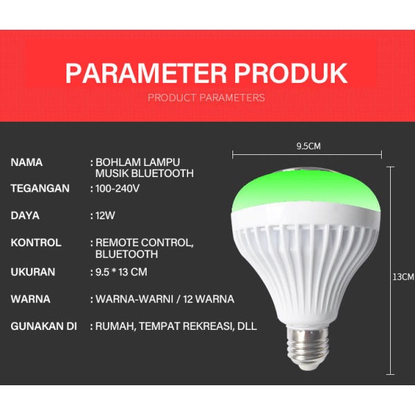 Speaker Wireless Bluetooth dengan Lampu LED 7 Warna Bluetooth 4 0