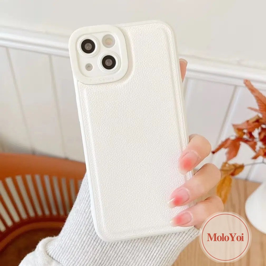 Soft Case Pelindung Lensa Kamera Bahan Kulit Imitasi Matte Silk Untuk iPhone 11 12 13 14 Pro MAX 7 8 Plus XR X XS MAX SE 2020