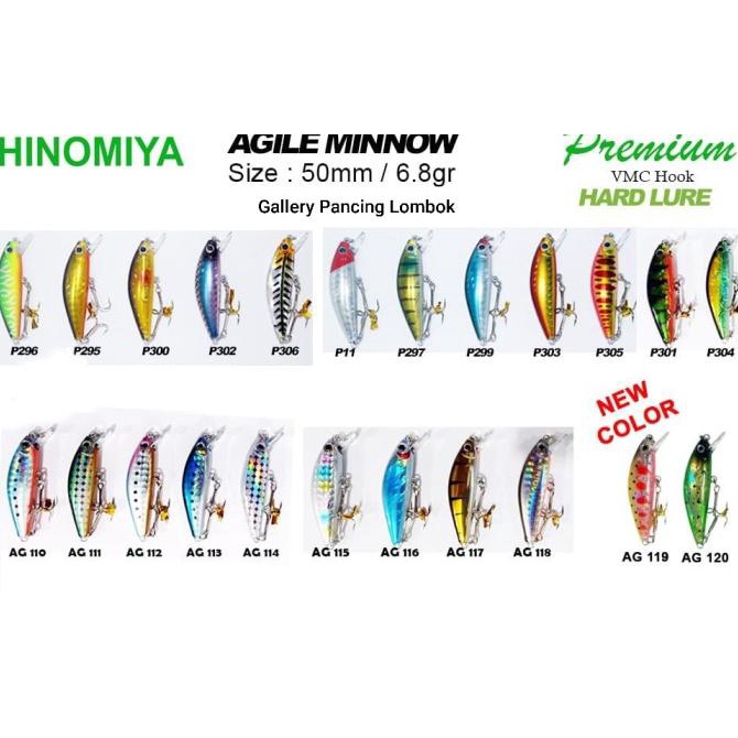 Umpan Minnow Hinomiya Agile Minnow 50S