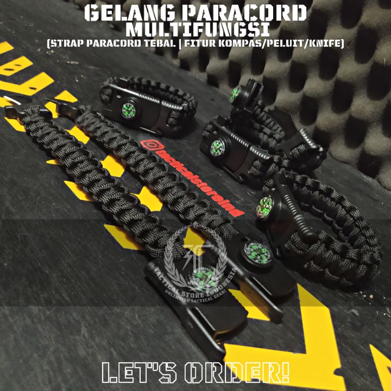 Gelang Tactical Paracord Multifungsi TSI Series