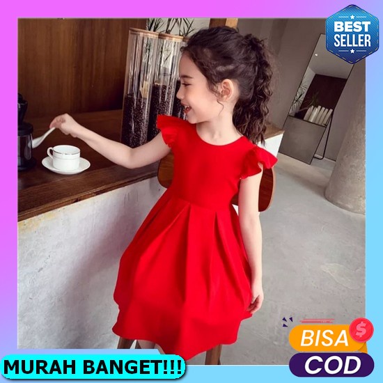 Baju Anak Perempuan Cewek Dress Anak Perempuan Umur 5 6 7 8 Tahun Murah Dress Pesta Kondangan Natal 
