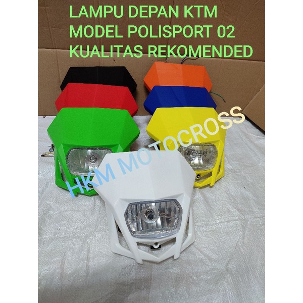 Reflektor headlamp polisport model ktm lampu depan ktm 250 klx crf batok lampu headlamp ktm headlamp