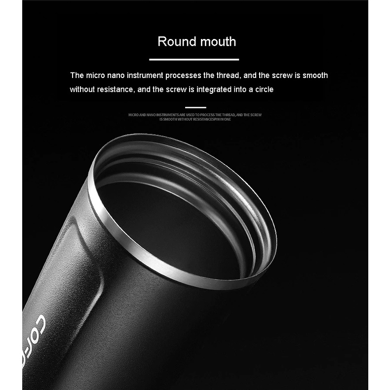 Tumbler Vacuum Coffee Travel 510ML - Mug Kopi Travel Stainless Steel - Gelas Kopi Tahan Panas dan Dingin - Praktis Portabel Elegan