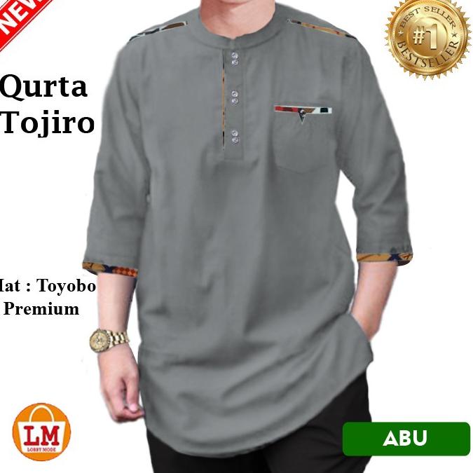 [ENR.31Oc22ᴵ] LOBBY MODE Baju Koko Pria Muslim QURTA TOJIRO bahan Toyobo Premium 23151 23153 23155 2