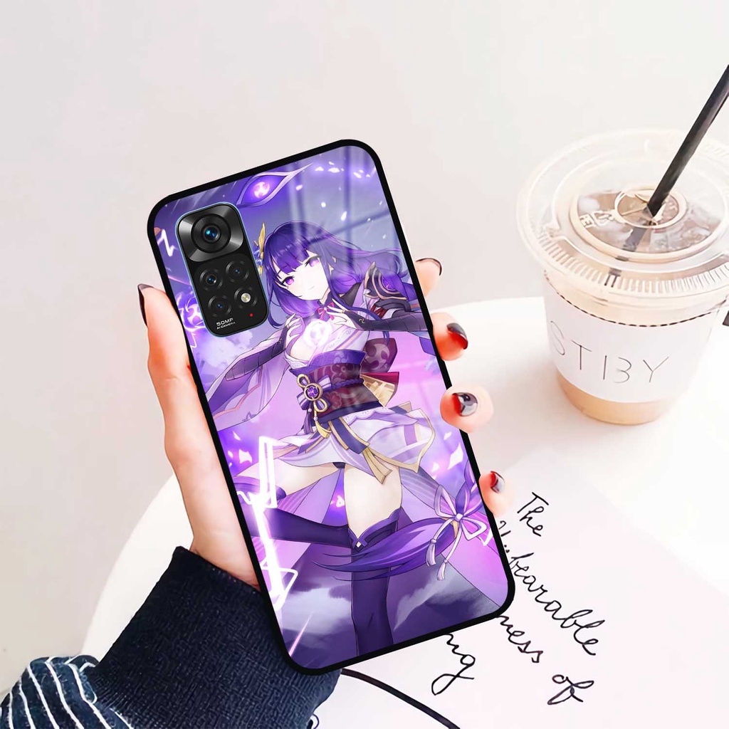 Case Glossy Kilau Redmi Note 11 | Casing Hp Xiaomi | Pelindung Smartphone | Motif Genshin