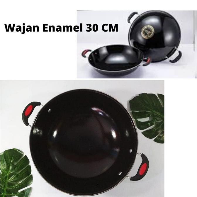 TERMURAH Wajan Enamel 30 cm- Enamel Anti gores /PERALATAN MASAK SET/PANCI PRESTO/PANCI SET/WAJAN ANT