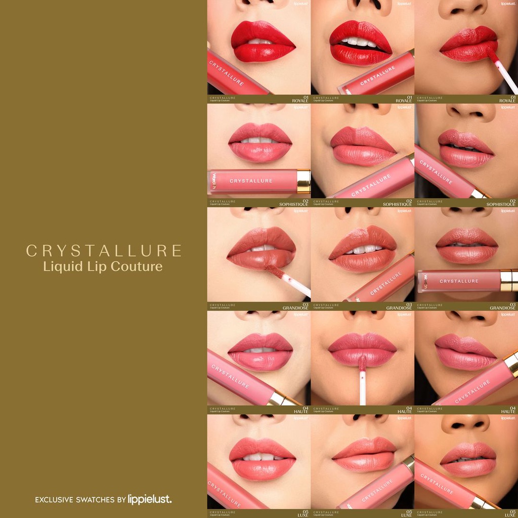 ★ BB ★ Wardah Crystallure Precious Liquid Lip Couture 6.5gr - Lip Cream (Hasil glossy dan melembabkan bibir)