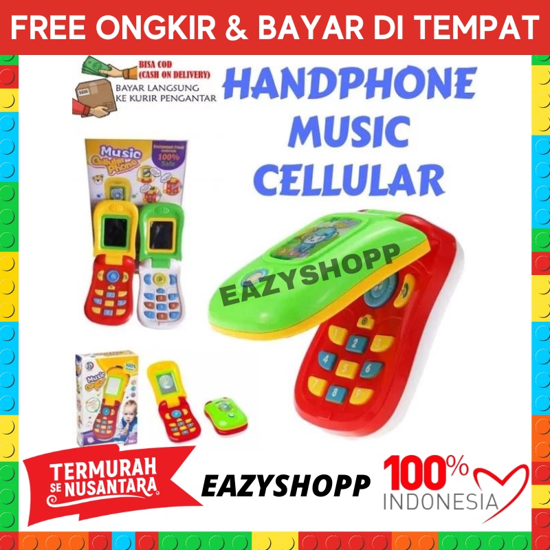 Mainan Handphone HP Telpon Anak Anak Bayi Perempuan Laki Bunyi Murah