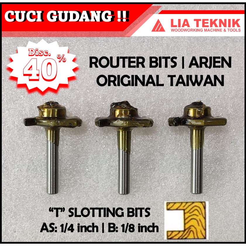 1/2"x1/8" "T" Slotting Bits | Router Bits | Made in Taiwan