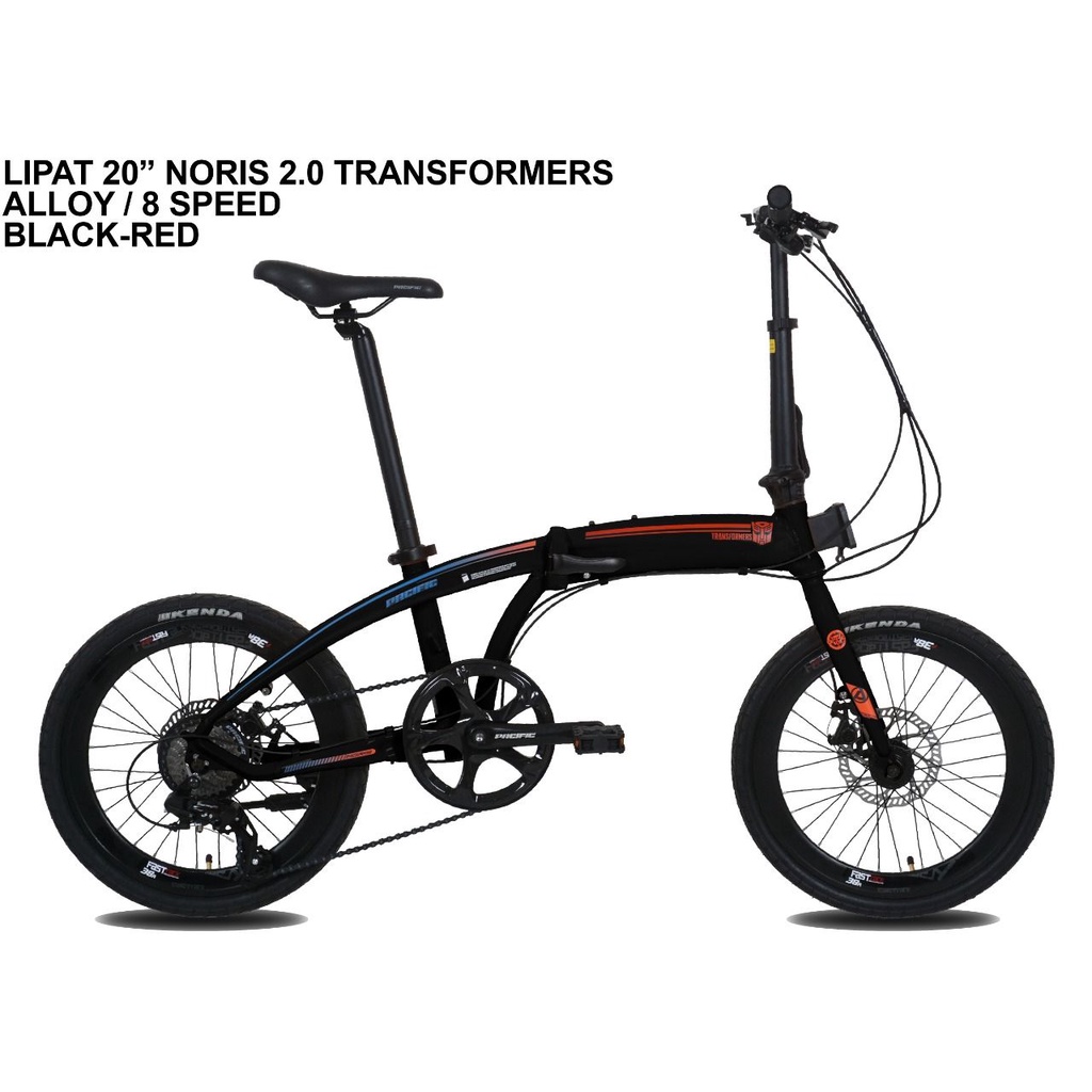 Sepeda Lipat Pacific Noris 2.0 Transformer Alloy 8 Speed