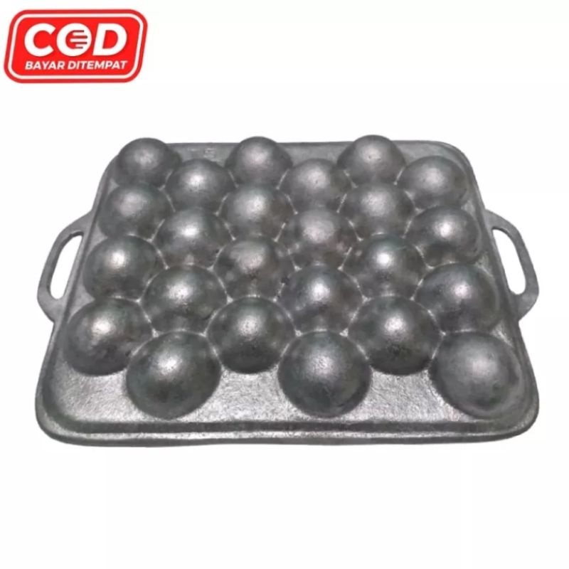 Cetakan takoyaki / baklor / cilor / maklor lubang 24 gratis spatula dan pengait kue