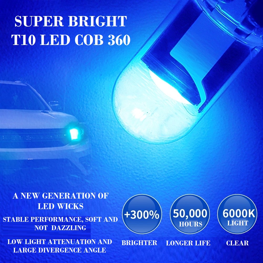 LUCKYMALL LAMPU LED T10 RESIN FULL KACA 360 SENJA PLAT SUPER BRIGHT SEIN MOBIL MOTOR UNIVERSAL CAR MOTORCYCLE