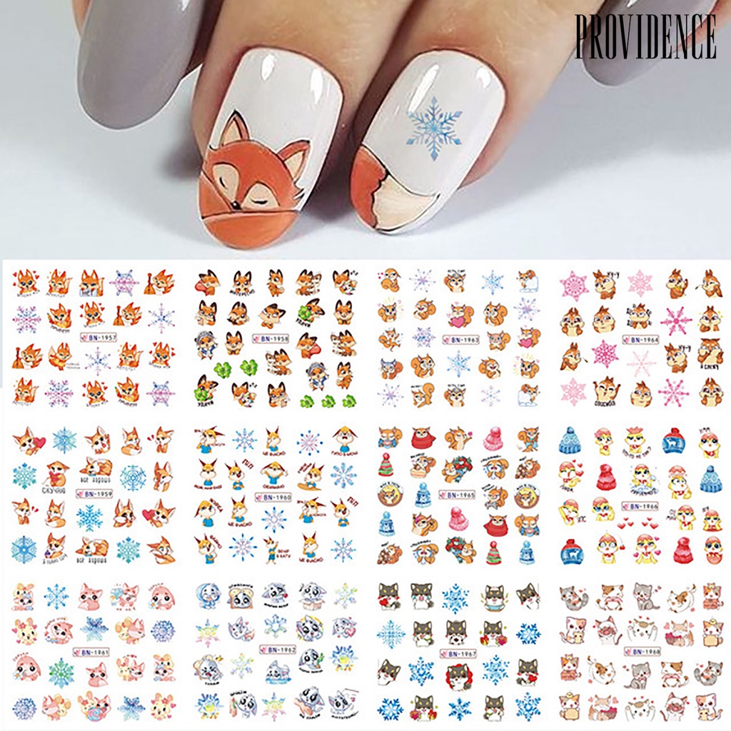 Stiker Kuku watermark Motif Rusa / Pohon Natal / Snowman