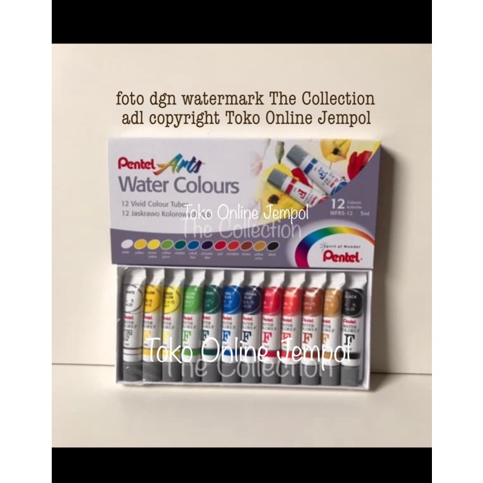 

Berkualitas Atk0320Pt 12 Warna Cat Air Pentel Wfrs 12 Watercolour Art Color Trendi