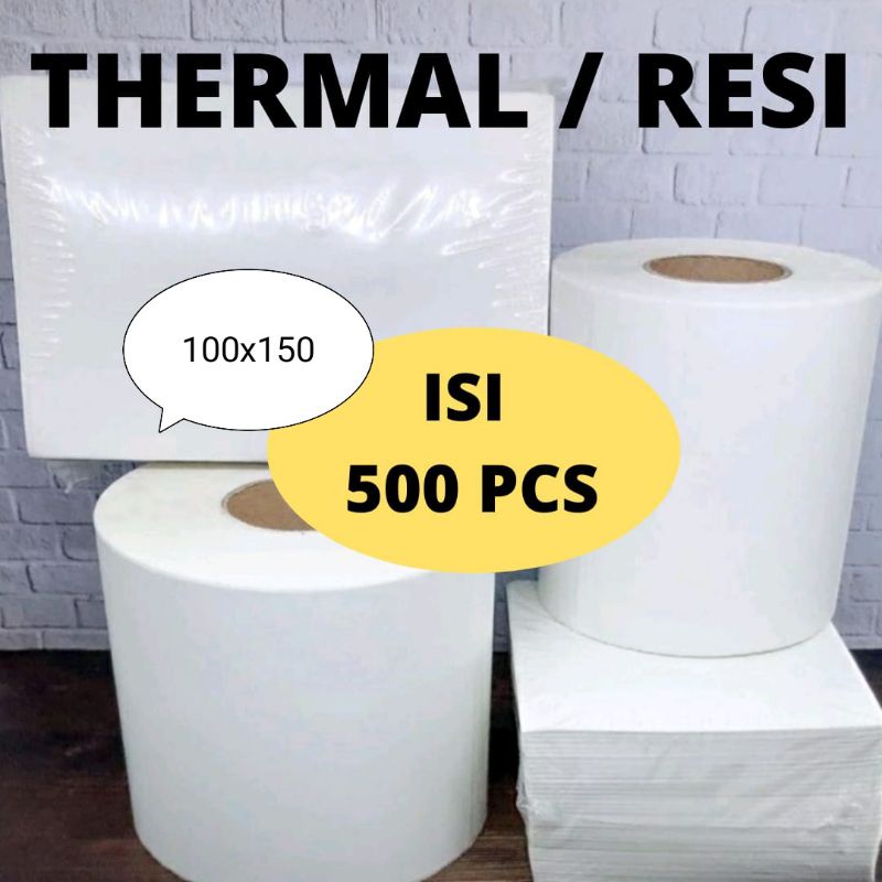 

Thermal barcode 100x150 isi 500 Lembar / Kertas resi