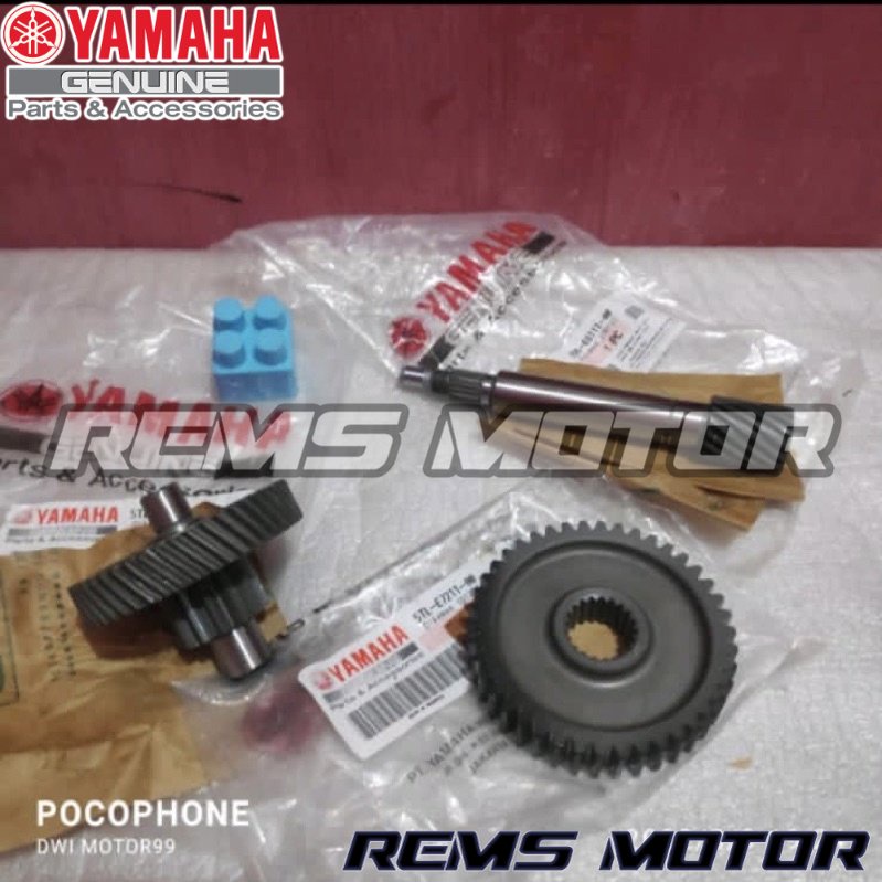 GEAR BOX RASIO SET MIO SPORTY SMILE FINO ORIGINAL YAMAHA GIRBO GIR BOX MIO SPORTI SMILIE ORI YGP