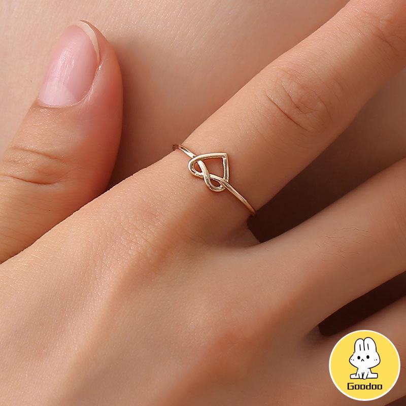 Cincin wanita cinta Berongga Disesuaikan Tiga Dimensi anak perempuan cincin anak perempuanA -Doo